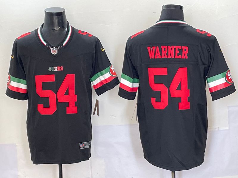 Men 2025 San Francisco 49ers #54 Warner Black Mexico Nike Limited NFL Jersey 001